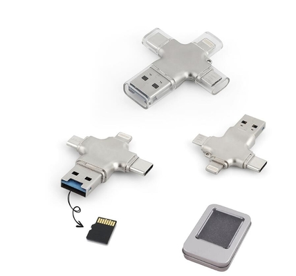 4 in Één Typec OTG USB-flashstations 2,0 3,0 30MB/S voor Android-Telefoon