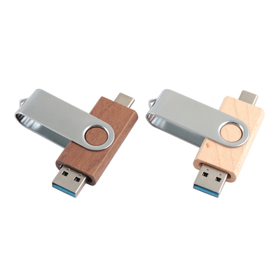 Natuurlijke houten USB Flash Drive 2.0 3.0 met Type C + Usb A nieuwe vormen snelle snelheid