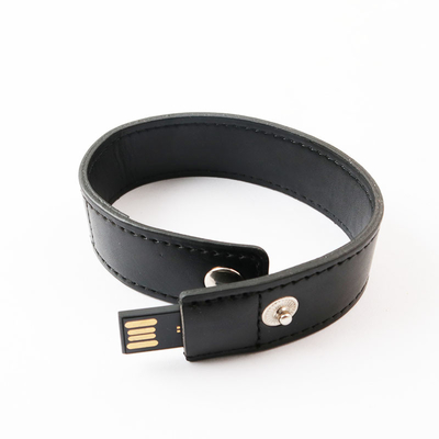Lederen polsband USB Flash Drive 20MB/S Leessnelheid Met Custom Logo Support