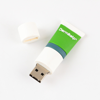 Zilkschermprint Custom USB Flash Drives met USB 2.0 Interface open vorm door klantontwerp