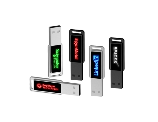 High Speed Flash Drive Crystal USB Stick met LED licht glanzend