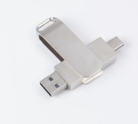 Zilver Mat Usb 3.0 Met Type C Beide Poorten Usb Flash Drive Telefoon En Computer Compatibel 256GB 512GB 1TB