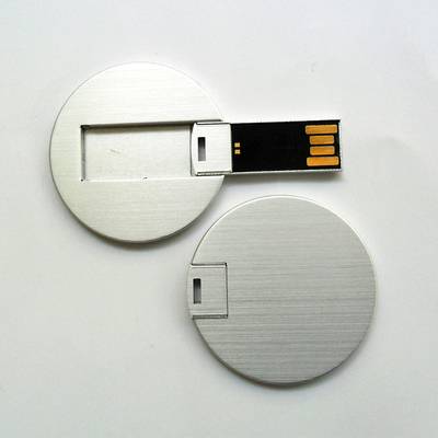 De Stokkenudp flits 2,0 erkend FCC van metaalmini round credit card USB