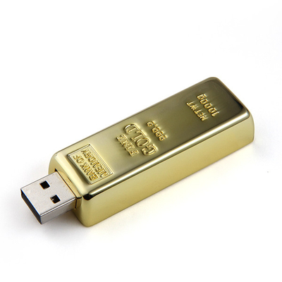128GB gouden USB-flashstation 2,0 van het Barmetaal het Geheugenoem van 8MB/S Volledige ODM