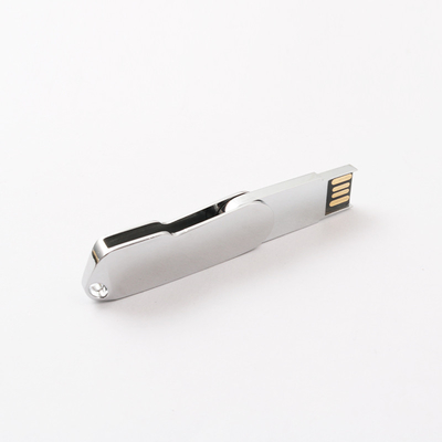 Twist Metal USB 2.0 Flash Drive met sleutelhanger, 32GB 64GB 128GB Fast UDP chip