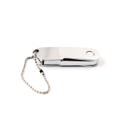 Twist Metal USB 2.0 Flash Drive met sleutelhanger, 32GB 64GB 128GB Fast UDP chip