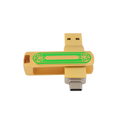 Groene en Gouden Kleurentype C USB Hoge snelheid 128GB 256GB 512GB 150MBS