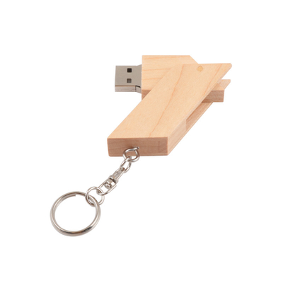 Rectangular Houten USB Flash Drive Item Bamboe Hout/Mapel Hout Ondersteuning OEM 0°C Tot 60°C