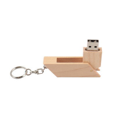 Rectangular Houten USB Flash Drive Item Bamboe Hout/Mapel Hout Ondersteuning OEM 0°C Tot 60°C