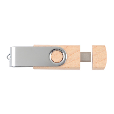 Natuurlijke houten USB Flash Drive 2.0 3.0 met Type C + Usb A nieuwe vormen snelle snelheid