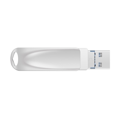 Zilveren TYPE C usb 3 in 1 met USB 2.0 USB 3.0 en Type C connector