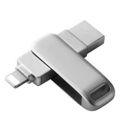 Metalen USB-flashstations van type C met ondersteuning voor het uploaden van gegevens en waterdichtheid