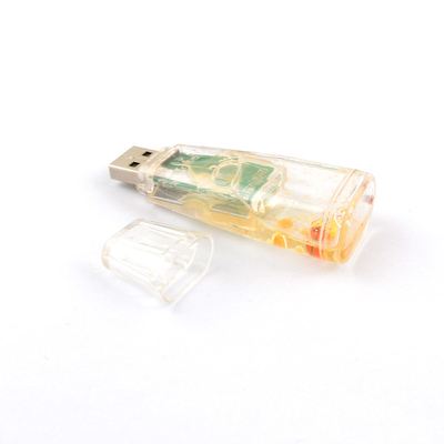 Plastic Vloeibare USB Flash Drive Onze zijkant Plastic binnenkant Eend kan aangepast gemaakt