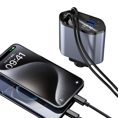 Super Fast Charging MAX 100W Type C Autolader voor 12-24v Nominale Spanning