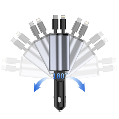 ABS PC Aluminium legering Car Charger voor iPhone Uitgang 5V/2.4A Compact en lichtgewicht