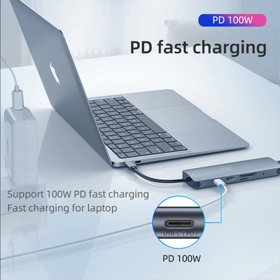 USB 3.0 Station USB C Hub Smart Adapter / geheugenkaart Hub met 5 Gbps gegevensoverdracht