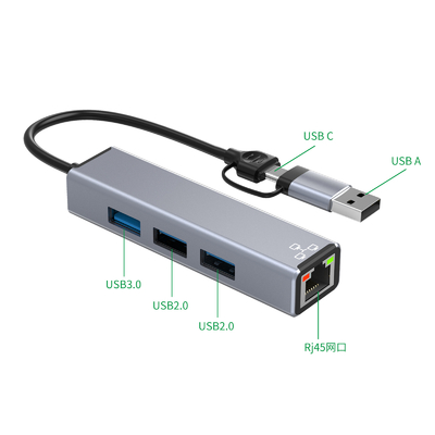 Compact USB C Hub Adapter Laptop Usb Port Expander Usbc Hub Voor snelle gegevensoverdracht