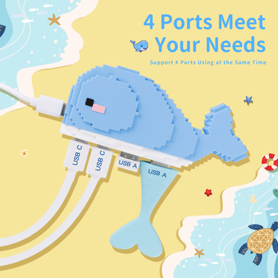 Multi-Port Data Transfer Memory Card Hub met geheugenkaartlezen voor laptop