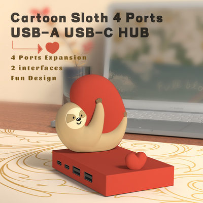 Multifunktiestation usb c hub slimme adapter met geheugenkaartlezer