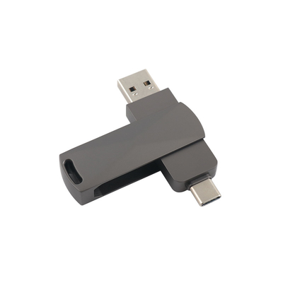 Gun Black Metal Type C USB-flashdrive met snelle snelheid 3.0 en 3.0 twist-vormen