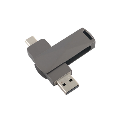 Gun Black Metal Type C USB-flashdrive met snelle snelheid 3.0 en 3.0 twist-vormen
