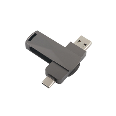 Gun Black Metal Type C USB-flashdrive met snelle snelheid 3.0 en 3.0 twist-vormen