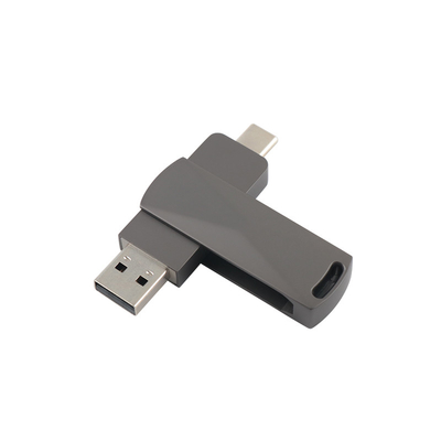 Gun Black Metal Type C USB-flashdrive met snelle snelheid 3.0 en 3.0 twist-vormen