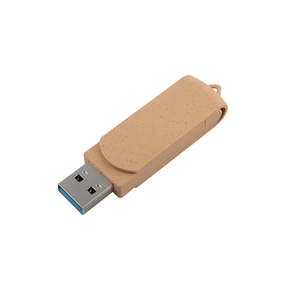 Persoonlijke Vibrant Beige USB met laser gegraveerd logo Recyclebare materialen