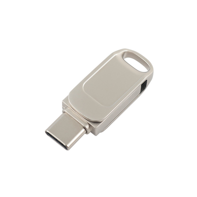 Goed laserlogo Zilveren metaal lichaam Type C USB Flash Drive Ondersteuning USB 3.0 3.1 3.2