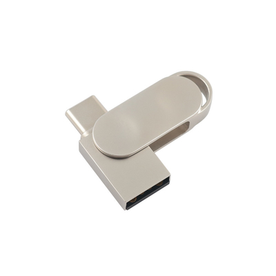 Waterdicht metalen USB PD flash drive met zilveren USB 2.0 USB 3.0 en type C