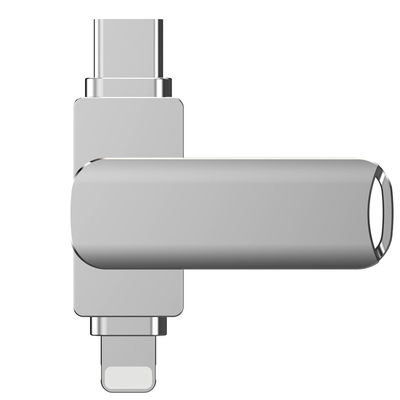 2 in 1 USB Flash Drive met wachtwoordbescherming en duurzame metalen behuizing