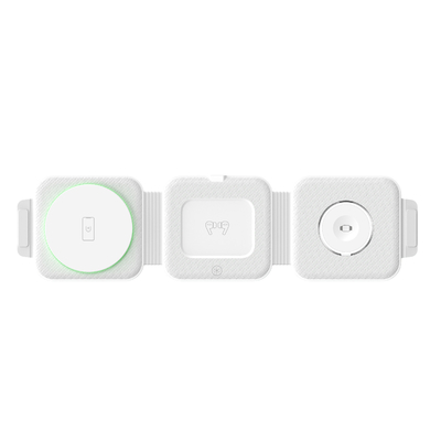 Opvouwbare drie-in-één magnetische draadloze oplader ABS plastic voor iPhone iWatch en meer