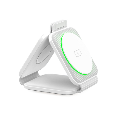 Opvouwbare drie-in-één magnetische draadloze oplader ABS plastic voor iPhone iWatch en meer