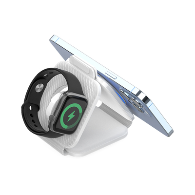 Opvouwbare drie-in-één magnetische draadloze oplader ABS plastic voor iPhone iWatch en meer
