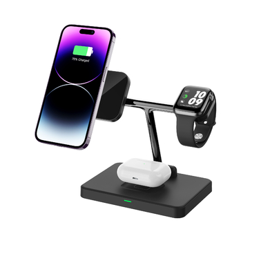 3 in 1 snel opladen Verticaal draadloos opladen voor iPhone oortelefoon IWatch