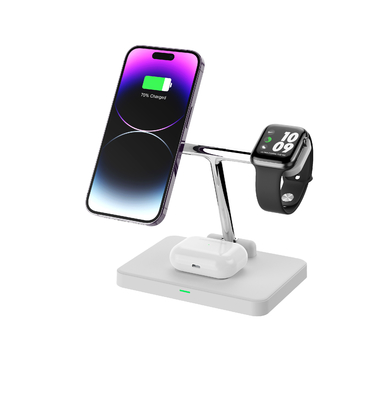 Snel rechtop draadloos opladen 3 in 1 Snel opladen voor telefoon oortelefoon horloge