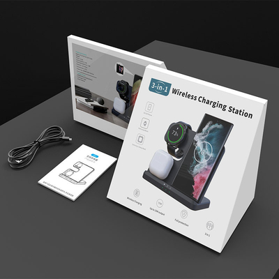 ABS PC materiaal 15W draadloos oplader voor iPhone iWatch AirPod snel en handig