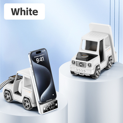 Koele draadloze oplader in de vorm van een auto Snelle opladen voor iPhone Airpods IWatch