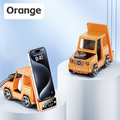 Orange Cool Car in de vorm van draadloos oplader voor iPhone Airpods IWatch 225G Uitgang 9V/1.67A