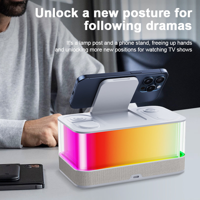 Qi-enabled draadloos oplader en Bluetooth luidspreker met kleurrijke lichten Compatibiliteit Qi-enabled apparaten