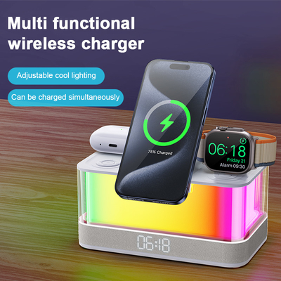 Qi-enabled draadloos oplader en Bluetooth luidspreker met kleurrijke lichten Compatibiliteit Qi-enabled apparaten