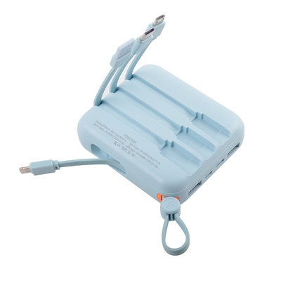 Li-polymerbatterij /18650 Batterij Draagbare Powerbank Zwarte Blauwe Kabel Handboek Doos inbegrepen