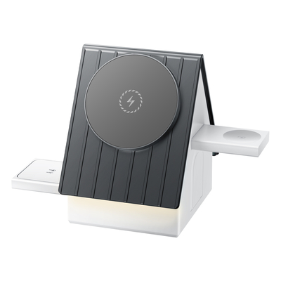 OEM-ondersteunde draadloze multifunctionele oplader met ≥75% laadvermogen en witte of grijze opties