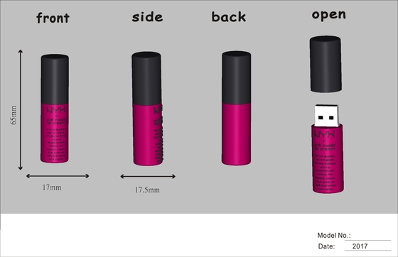 10 jaar gegevensbewaring Gepersonaliseerd USB-geheugen met 2 uur kunstwerktijd
