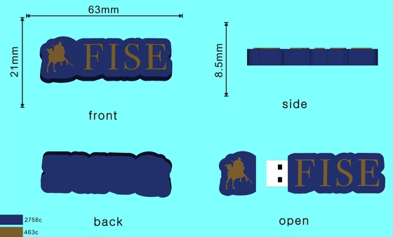 Op maat gemaakte vormen USB flash geheugen PVC of siliconen productie gemakkelijker gemaakt met open vorm