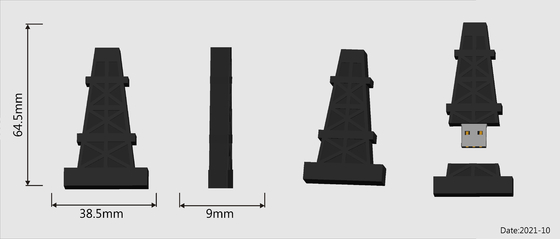 Op maat gemaakte vormen USB flash geheugen PVC of siliconen productie gemakkelijker gemaakt met open vorm