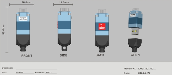 Persoonlijke USB-flashstations met gegevensversleuteling en snelle artwork-omzetting na klantverzoek Gegevensbewaring 10 jaar