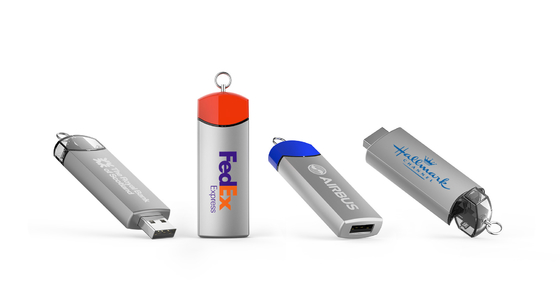 Aanpasbaar 8-15MB/s Schrijf Metalen USB Flash Drive met Speed Dome Logo
