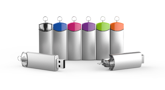 Aanpasbaar 8-15MB/s Schrijf Metalen USB Flash Drive met Speed Dome Logo