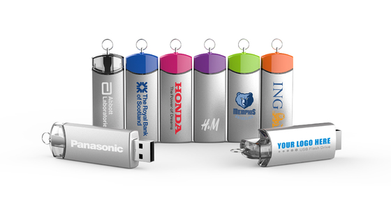 Aanpasbaar 8-15MB/s Schrijf Metalen USB Flash Drive met Speed Dome Logo